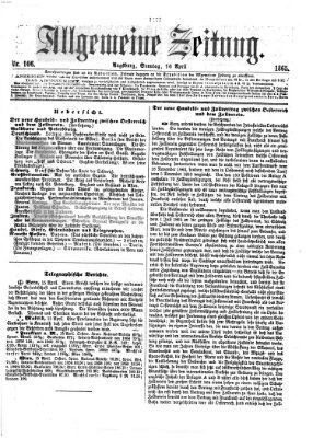 Allgemeine Zeitung Sonntag 16. April 1865