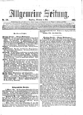 Allgemeine Zeitung Mittwoch 10. Mai 1865