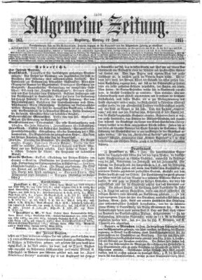 Allgemeine Zeitung Montag 12. Juni 1865