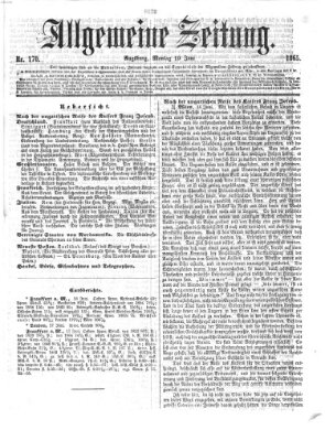 Allgemeine Zeitung Montag 19. Juni 1865