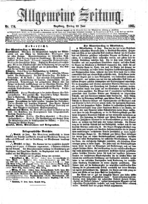 Allgemeine Zeitung Freitag 23. Juni 1865