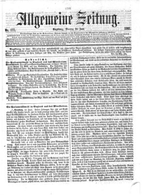 Allgemeine Zeitung Montag 26. Juni 1865