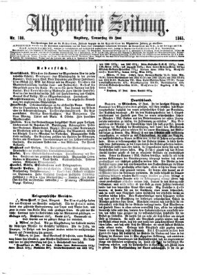 Allgemeine Zeitung Donnerstag 29. Juni 1865