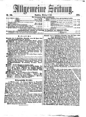 Allgemeine Zeitung Montag 3. Juli 1865