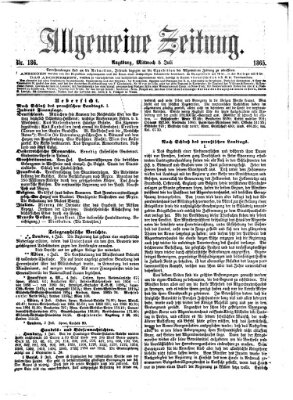 Allgemeine Zeitung Mittwoch 5. Juli 1865