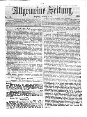 Allgemeine Zeitung Sonntag 9. Juli 1865