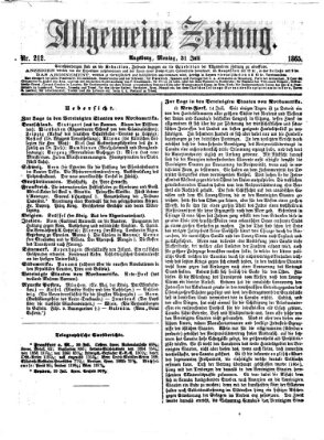 Allgemeine Zeitung Montag 31. Juli 1865