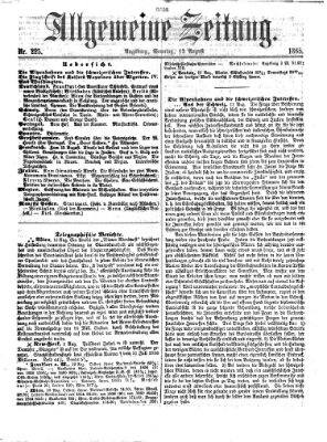 Allgemeine Zeitung Sonntag 13. August 1865