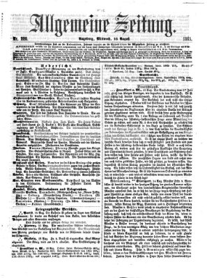 Allgemeine Zeitung Mittwoch 16. August 1865