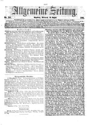 Allgemeine Zeitung Mittwoch 30. August 1865