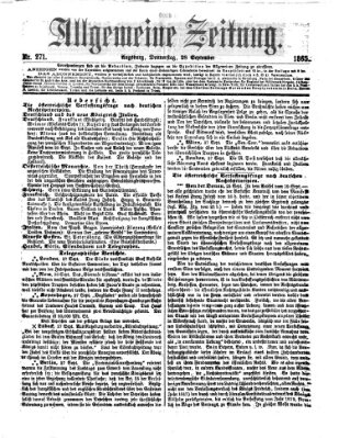 Allgemeine Zeitung Donnerstag 28. September 1865