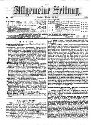 Allgemeine Zeitung Montag 16. April 1866