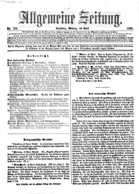 Allgemeine Zeitung Montag 30. April 1866