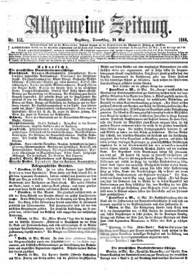 Allgemeine Zeitung Donnerstag 31. Mai 1866