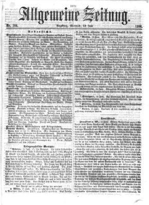 Allgemeine Zeitung Mittwoch 13. Juni 1866