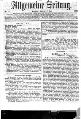 Allgemeine Zeitung Mittwoch 27. Juni 1866