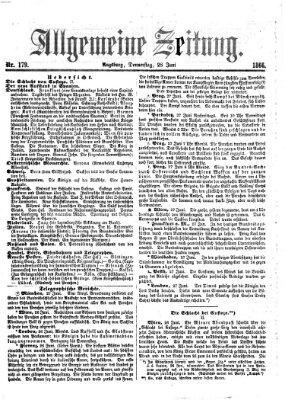 Allgemeine Zeitung Donnerstag 28. Juni 1866