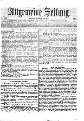 Allgemeine Zeitung Sonntag 14. April 1867