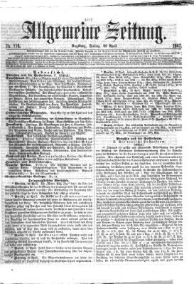 Allgemeine Zeitung Freitag 26. April 1867