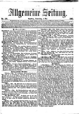 Allgemeine Zeitung Donnerstag 9. Mai 1867