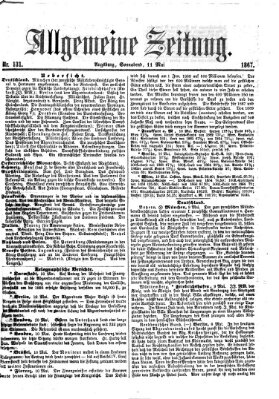 Allgemeine Zeitung Samstag 11. Mai 1867