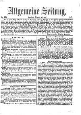 Allgemeine Zeitung Montag 17. Juni 1867