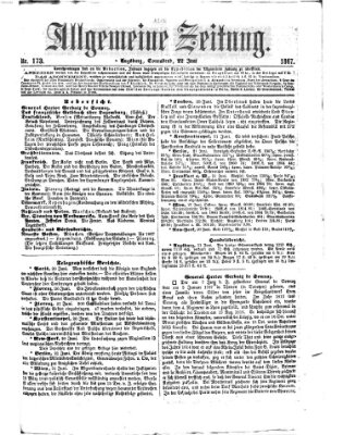 Allgemeine Zeitung Samstag 22. Juni 1867