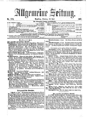 Allgemeine Zeitung Sonntag 23. Juni 1867