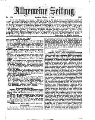 Allgemeine Zeitung Montag 24. Juni 1867