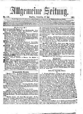 Allgemeine Zeitung Donnerstag 27. Juni 1867