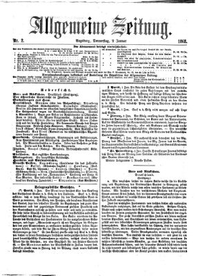 Allgemeine Zeitung Donnerstag 2. Januar 1868