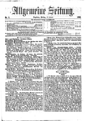 Allgemeine Zeitung Freitag 3. Januar 1868