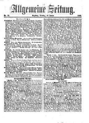 Allgemeine Zeitung Dienstag 28. Januar 1868