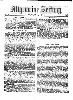 Allgemeine Zeitung Montag 3. Februar 1868