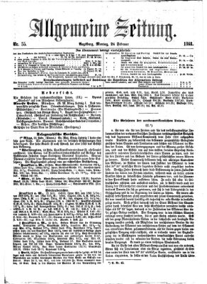 Allgemeine Zeitung Montag 24. Februar 1868