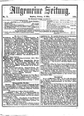 Allgemeine Zeitung Sonntag 15. März 1868