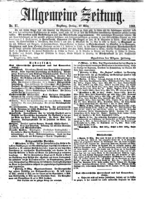 Allgemeine Zeitung Freitag 27. März 1868