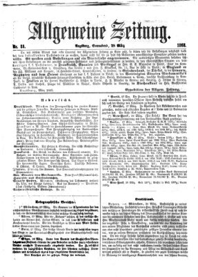 Allgemeine Zeitung Samstag 28. März 1868