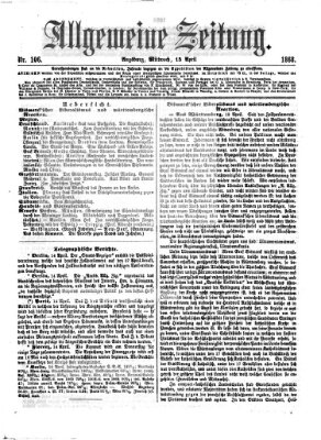 Allgemeine Zeitung Mittwoch 15. April 1868