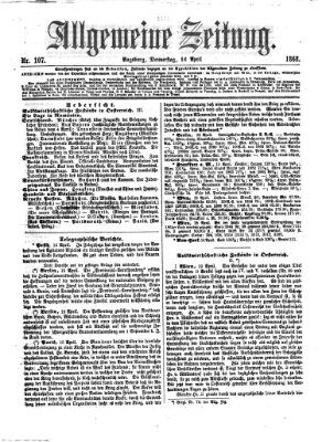 Allgemeine Zeitung Donnerstag 16. April 1868