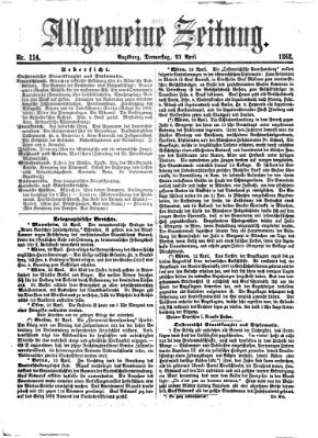 Allgemeine Zeitung Donnerstag 23. April 1868