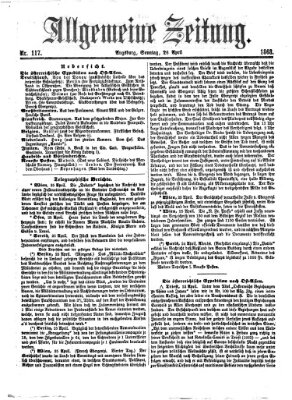 Allgemeine Zeitung Sonntag 26. April 1868