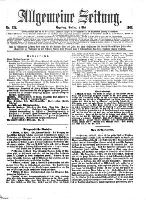 Allgemeine Zeitung Freitag 1. Mai 1868