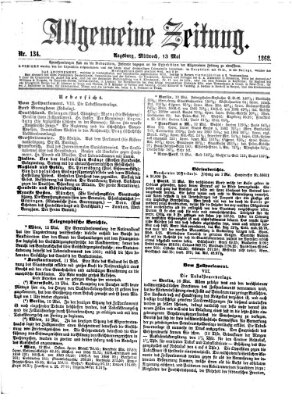 Allgemeine Zeitung Mittwoch 13. Mai 1868