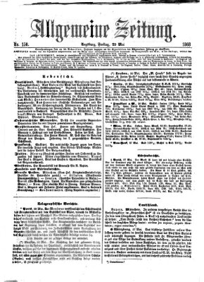 Allgemeine Zeitung Freitag 29. Mai 1868