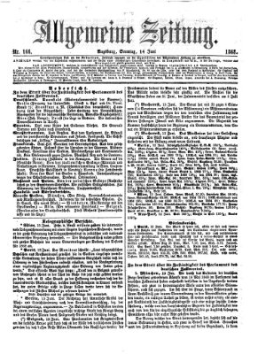 Allgemeine Zeitung Sonntag 14. Juni 1868