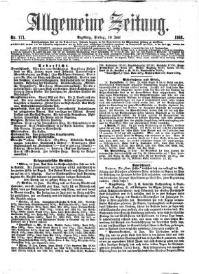 Allgemeine Zeitung Freitag 19. Juni 1868