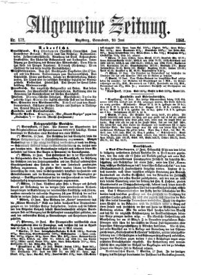 Allgemeine Zeitung Samstag 20. Juni 1868