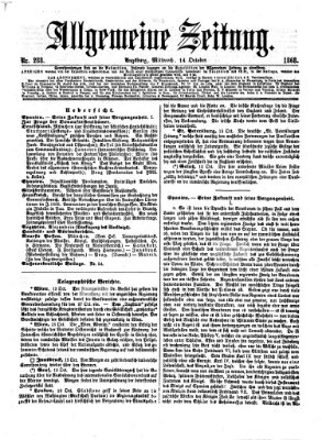 Allgemeine Zeitung Mittwoch 14. Oktober 1868