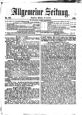 Allgemeine Zeitung Montag 19. Oktober 1868